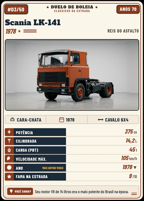 Carta Scania LK-141 V8 Cara-chata
